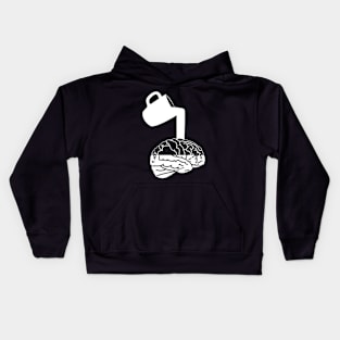 coffee for the brain Kids Hoodie